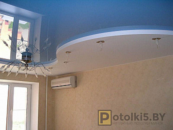 Многоуровневый потолок в детскую комнату (форма: волна)