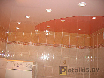 Многоуровневый потолок в ванную (сложность монтажа: низкая)