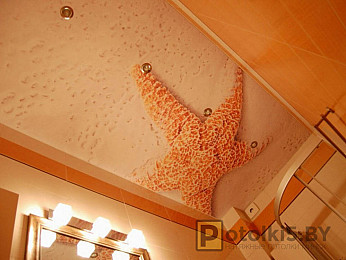 Натяжной потолок в ванную 14