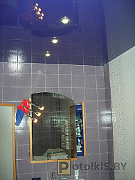 Натяжной потолок в ванную 15