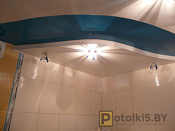 Натяжной потолок в ванную 39
