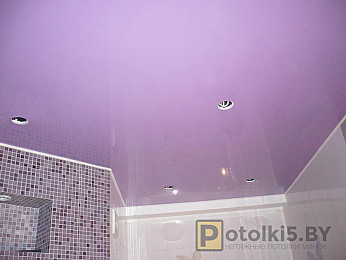 Натяжной потолок в ванную 41