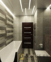 Натяжные потолки со светодиодными линиями в ванную