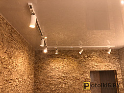 Натяжной потолок с трековыми светильниками 7