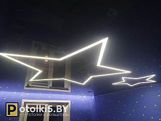 Натяжной потолок звездное небо в детскую комнату 151