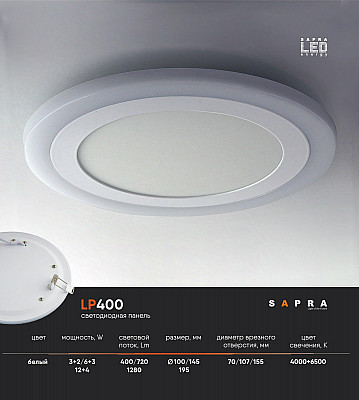 Светодиодная панель для натяжного потолка LP400